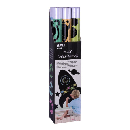EXPOSITOR PIZARRAS NEGRAS ADHESIVAS FORMA 6U APLI20 (1 UN) 17783