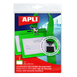 FUNDA IDENTIFICACION 90X56 CORDON SEGUR. 3U VERDE APLI20 (1 UN) 17841