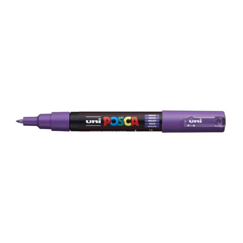 MARCADOR UNI-BALL POSCA PC-1M. PUNTA FINA 0,7MM VIOLETA -12-
