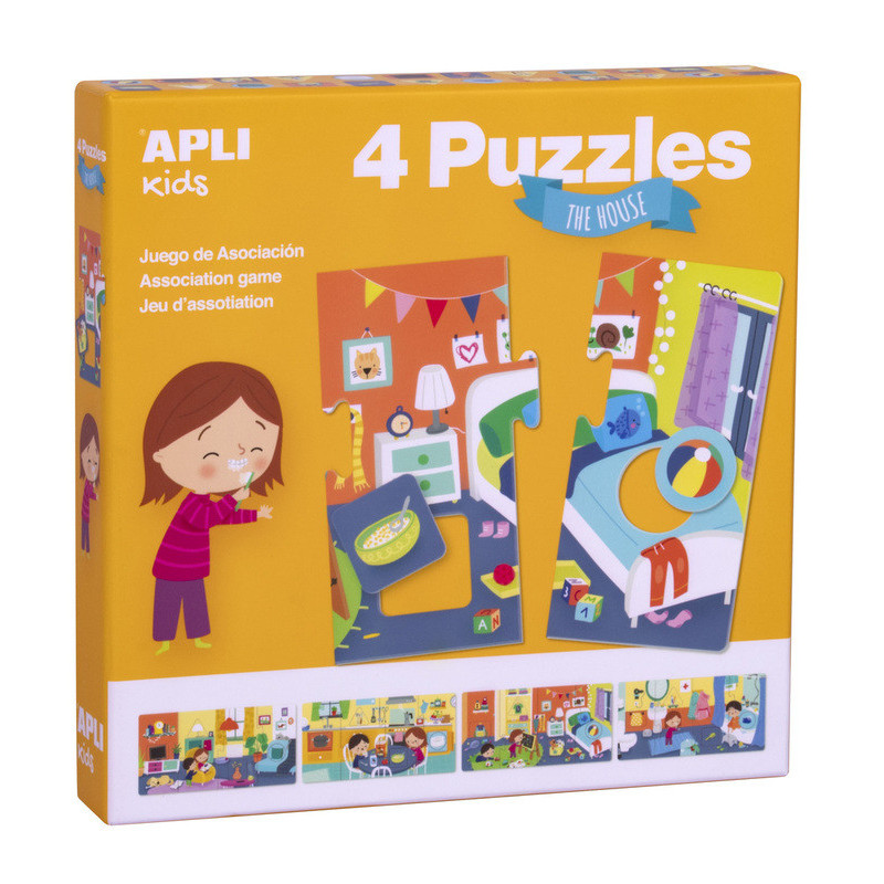CAJA 4 PUZZLES  LA CASA APLI20 (1 UN) 17894