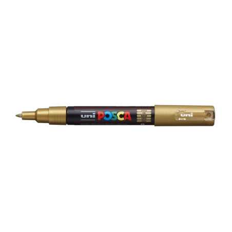 MARCADOR UNI-BALL POSCA PC-1M. PUNTA FINA 0,7MM ORO -25-