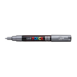MARCADOR UNI-BALL POSCA PC-1M. PUNTA FINA 0,7MM PLATA -26-