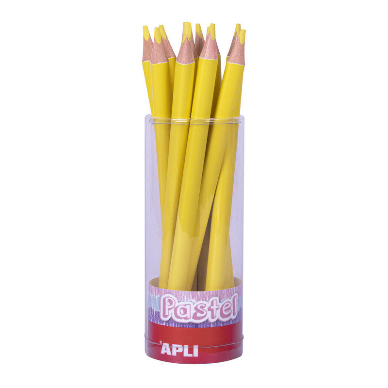 LAPIZ JUMBO PASTEL TRI.COL. AMARILLO  APLI20 (18 UN) 18053