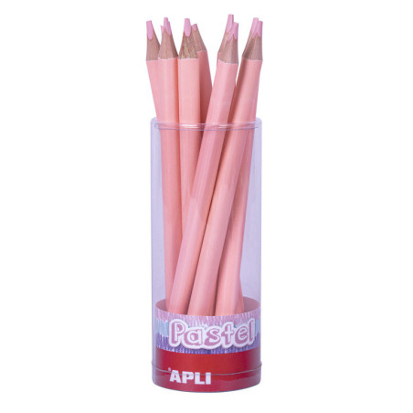 LAPIZ JUMBO PASTEL TRI.COL. ROSA  APLI20 (18 UN) 18055