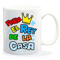 TAZA ALEX BOG CERAMICA MENSAJE PARA EL REY DE LA CASA HL-189