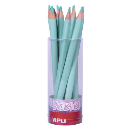 LAPIZ JUMBO PASTEL TRI.COL. VERDE APLI20 (18 UN) 18058