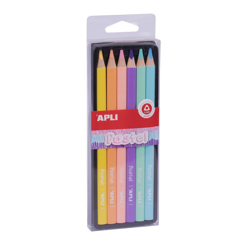 PACK LAPIZ JUMBO PASTEL TRI. COL.SURT.6U APLI20 (1 UN) 18059