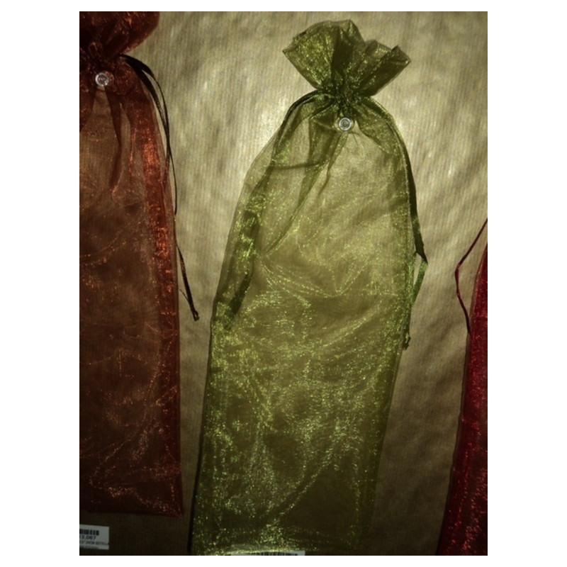 BOLSA RAFIA CUADRADA 12.5*34CM BOTELLA GRANDE VERDE 3006 PTE/50U ^