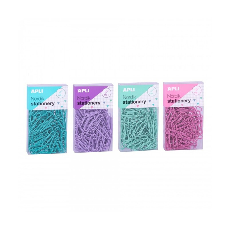 CLIPS COLORES NORDIK COLL. 28MM 140PCS APLI20 (8 UN) 18149