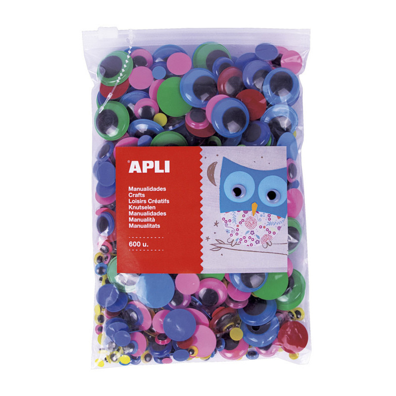 BOLSA OJOS MOVILES COLOR REDONDOS 600U APLI20 (1 UN) 18155