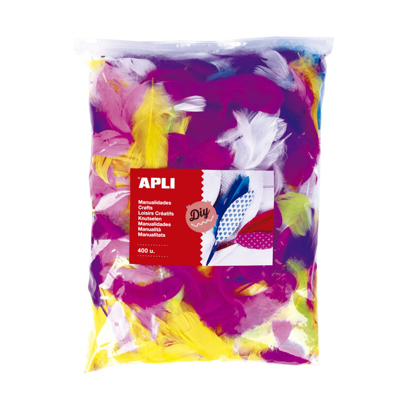 BOLSA PLUMAS COLOR SURT.             400 U APLI20 (1 UN) 18156