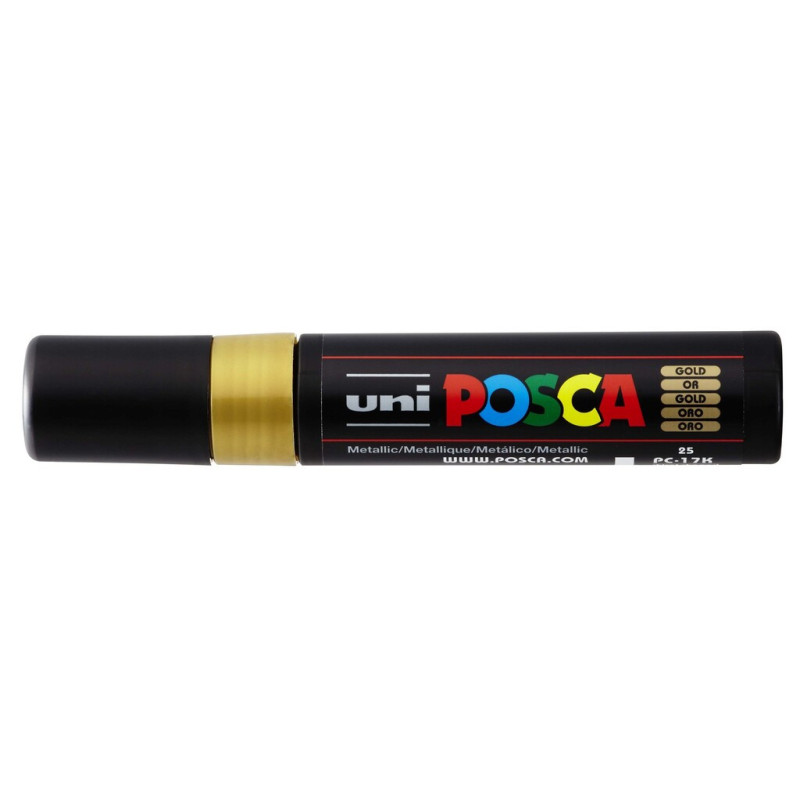 MARCADOR UNI-BALL POSCA PC-17K BISEL EXTRA GRUESO 15MM ORO -25-