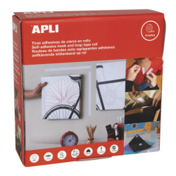 CINTA ADHESIVA VELCRO ANCHO BUCLE BLANCO 2CM-10M APLI (1 UN) 18212