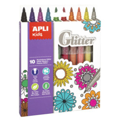 CAJA ROTULADORES GLITTER 10U APLI20 (1 UN) 18218