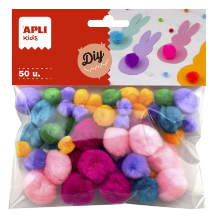BOLSA POM POM SUAVES 50U APLI20 (5 UN) 18241
