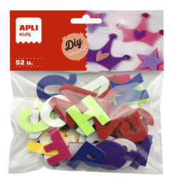 BOLSA FORMAS FIELTRO LETRAS 52 APLI20 (5 UN) 18243