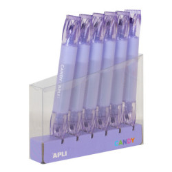 CANDY MARKERS FLUO LILA  6U APLI20 (6 UN) 18276