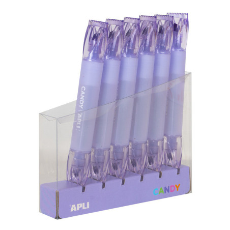 CANDY MARKERS FLUO LILA  6U APLI20 (6 UN) 18276