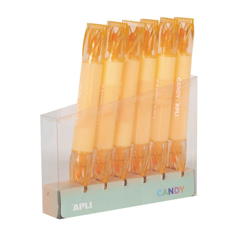 CANDY MARKERS FLUO NARANJA  6U APLI20 (6 UN) 18277