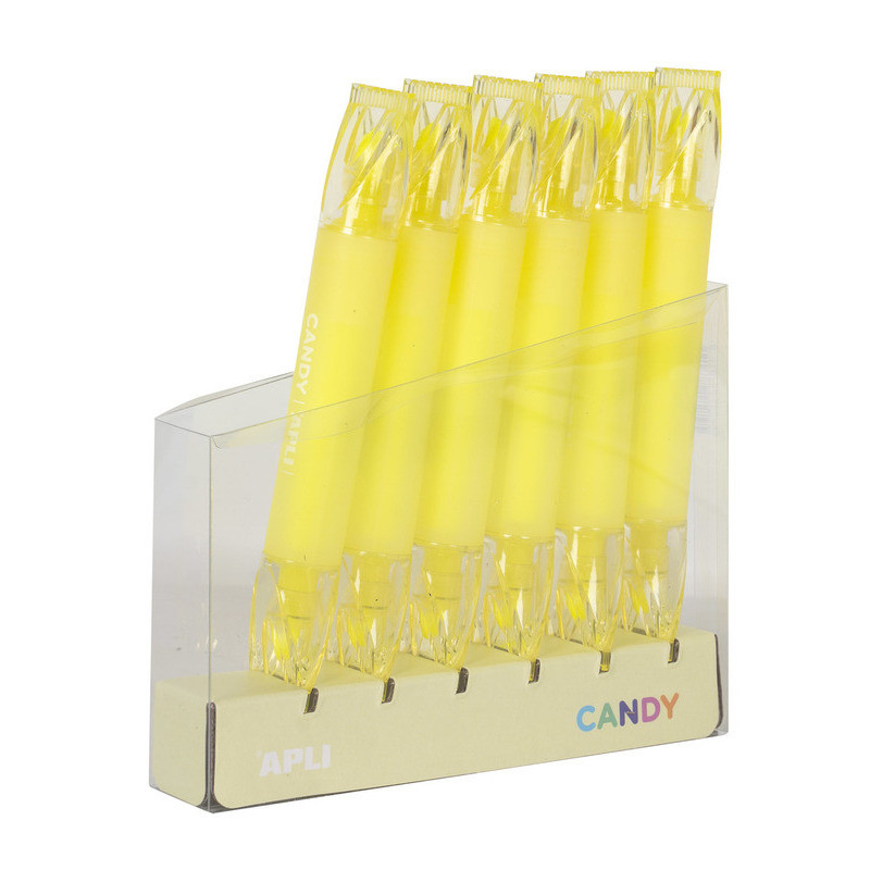 CANDY MARKERS FLUO AMARILLO  6U APLI20 (6 UN) 18279