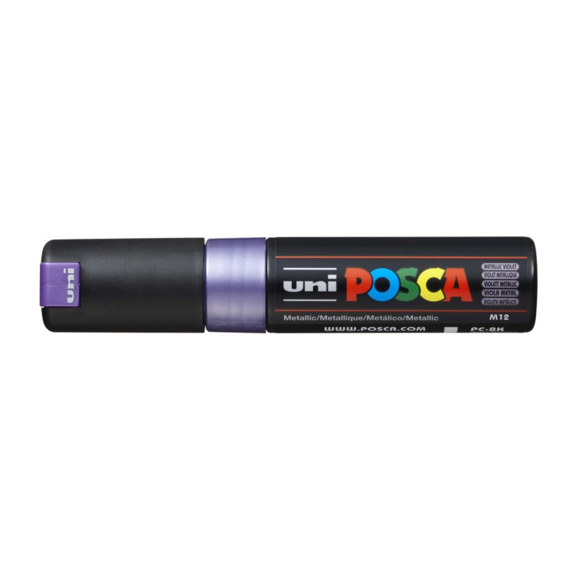 MARCADOR UNI-BALL POSCA PC-8K BISEL GRUESO 8MM VIOLETA METALICO -M12-