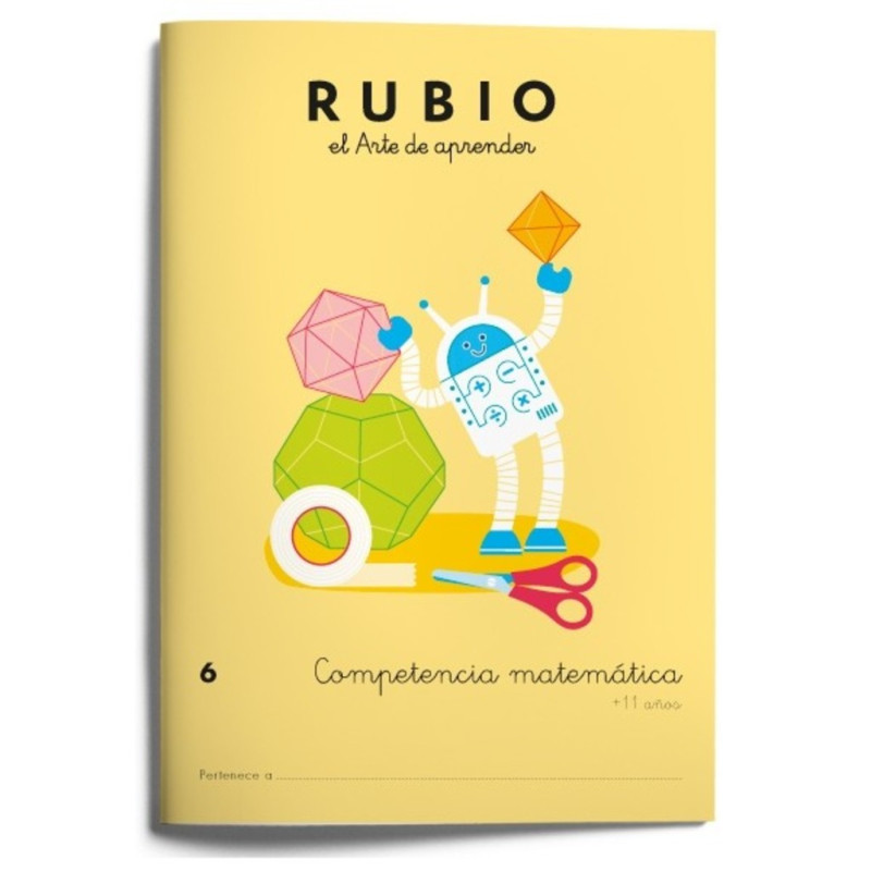 RUBIO COMPETENCIA MATEMATICA Nº 6 ISBN 9788416744169 UNIDAD