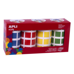 PACK 4 ROLLOSGOMET CUADR 20MM AZ/RO/AM/VE 7080U APLI20 (1 UN) 18326