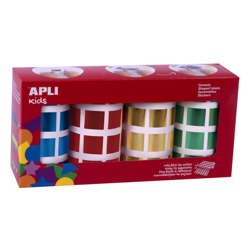 PACK 4 ROLLOSGOMET CUADR.20 MET.AZ/RO/ORO/VE 5640U APLI20 (1 UN) 18327