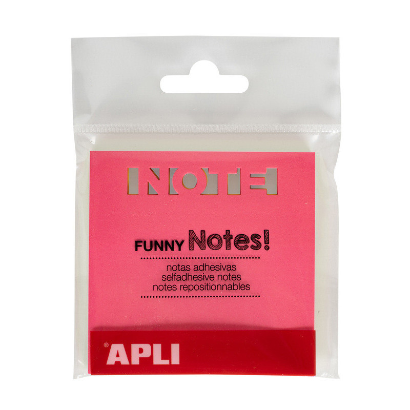 BLOC NOTAS ADHESIVO 75X75 "NOTE" COL. BRILLANTE APLI20 (1 UN) 18336