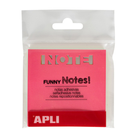 BLOC NOTAS ADHESIVO 75X75 "NOTE" COL. BRILLANTE APLI20 (1 UN) 18336