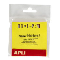 BLOC NOTAS ADHESIVO 75X75 "IDEA" COL. BRILLANTE APLI20 (1 UN) 18337