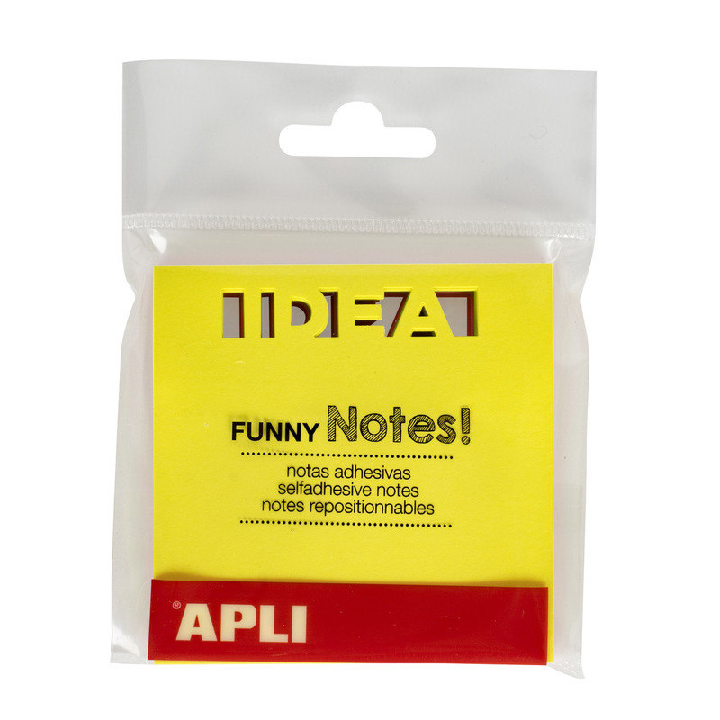 BLOC NOTAS ADHESIVO 75X75 "IDEA" COL. BRILLANTE APLI20 (1 UN) 18337