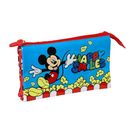 PORTATODO TRIPLE MICKEY MOUSE "HAPPY SMILES" 812214744 12*22 SAFTA22