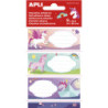 BOLSA 9 ETIQUETAS NOMBRE UNICORNIOS 81X36MM APLI20 (5 UN) 18435