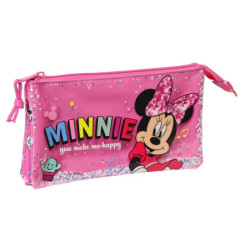 PORTATODO TRIPLE MINNIE MOUSE "LUCKY" 812212744 12*22 SAFTA22