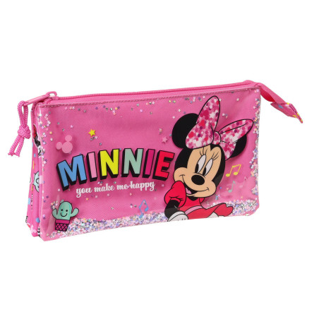 PORTATODO TRIPLE MINNIE MOUSE "LUCKY" 812212744 12*22 SAFTA22