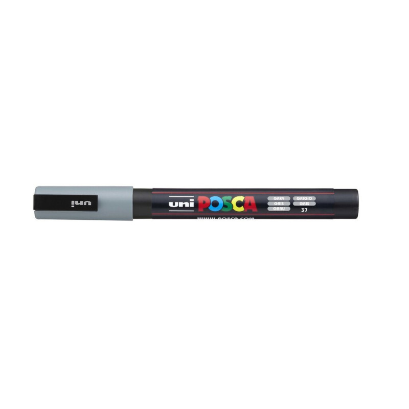 MARCADOR UNI-BALL POSCA PC-3M PUNTA REDONDA 0,9-1,3MM GRIS -37-