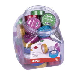EXP. CINTA ADHESIVA GLITTER 15MMX5M 60U APLI20 (60 UN) 18520