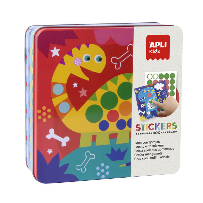 CAJA METALICA JUEGO GOMETS DINO APLI20 (1 UN) 18530