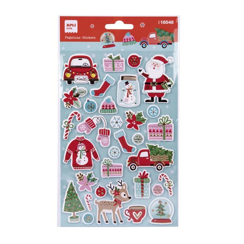 BOLSA PEGATINAS JERSEY NAVIDAD 1H APLI20 (5 UN) 18548