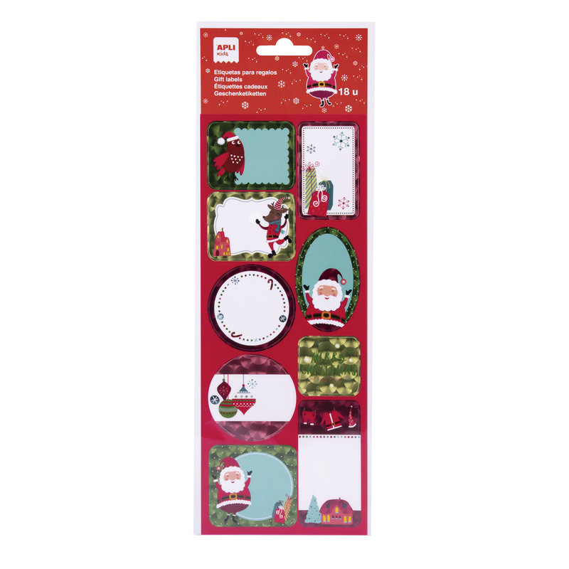 ETIQUETAS REGALO NAVIDAD PINK X'MAS 2H APLI20 (5 UN) 18554
