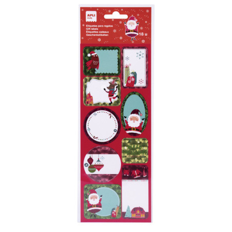 ETIQUETAS REGALO NAVIDAD PINK X'MAS 2H APLI20 (5 UN) 18554
