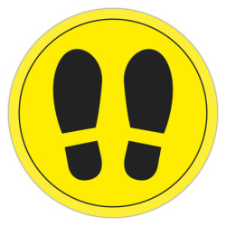 CIRCULO ADHESIVA PIES AMARILLO DIAMETO 30CM APLI20 (1 UN) 18597