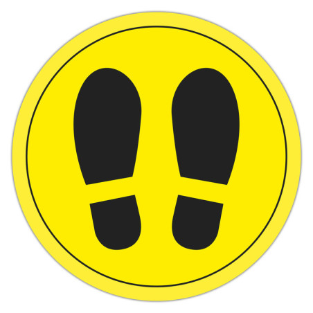 CIRCULO ADHESIVA PIES AMARILLO DIAMETO 30CM APLI20 (1 UN) 18597