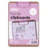 CARPETA PINZA MADERA A5 CLIP ROSA NORDIK APLI20 (5 UN) 18604