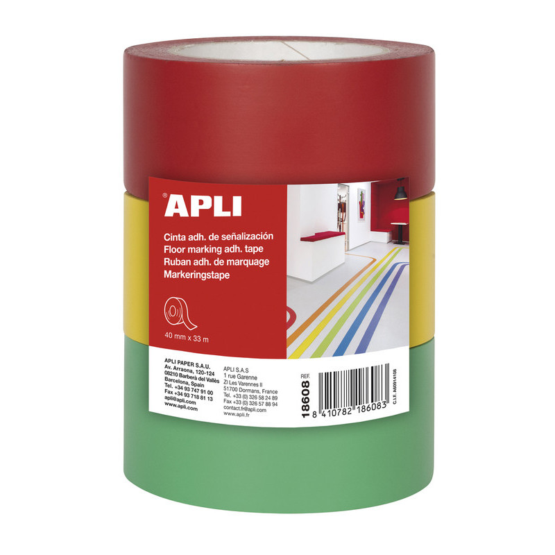 PACK CINTA SEÑALIZACIÓN 40X33 CO.SURT 3U APLI20 (1 UN) 18608
