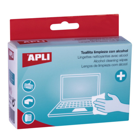 SOBRES TOALLITAS LIMPIEZA ALCOHOL 20U. APLI20 (1 UN) 18629