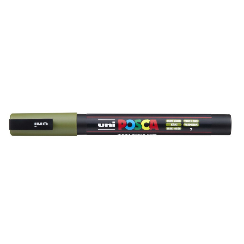 MARCADOR UNI-BALL POSCA PC-3M PUNTA REDONDA 0,9-1,3MM VERDE KAKI -7-