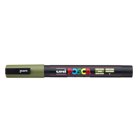 MARCADOR UNI-BALL POSCA PC-3M PUNTA REDONDA 0,9-1,3MM VERDE KAKI -7-