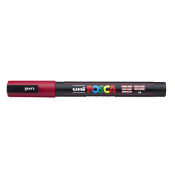MARCADOR UNI-BALL POSCA PC-3M PUNTA REDONDA 0,9-1,3MM ROJO OSCURO -14-